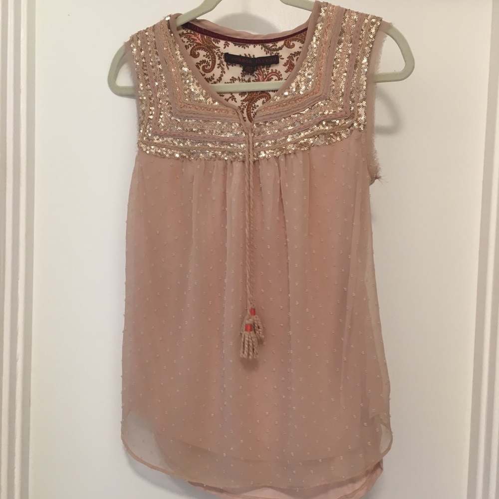 Top BohoVintage Sequined